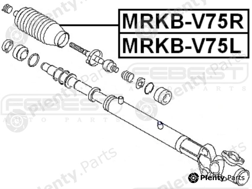  FEBEST part MRKBV75L Bellow, steering