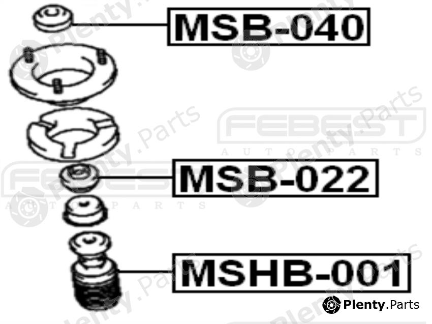  FEBEST part MSHB001 Protective Cap/Bellow, shock absorber