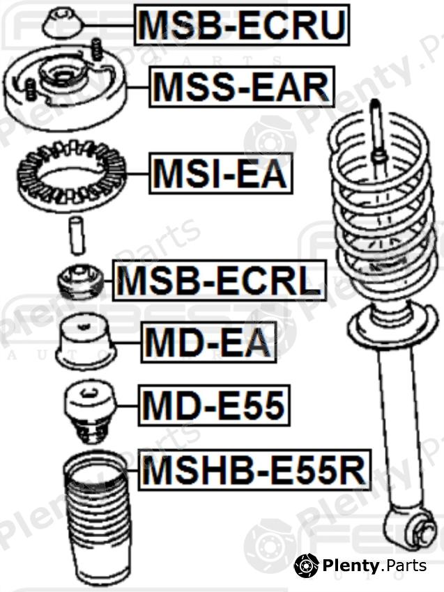  FEBEST part MSHBE55R Protective Cap/Bellow, shock absorber