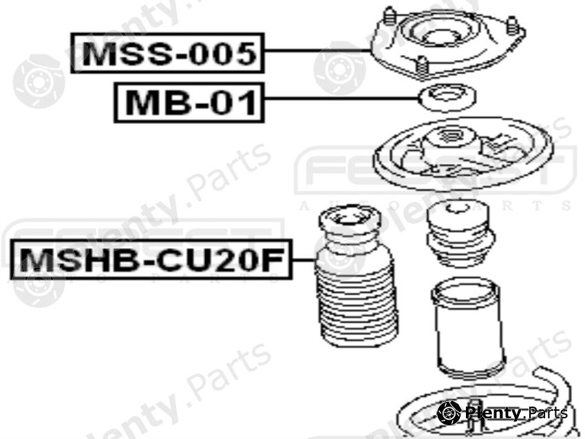  FEBEST part MSS005 Mounting, shock absorbers