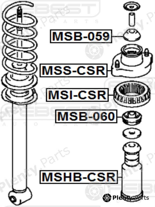  FEBEST part MSS-CSR (MSSCSR) Mounting, shock absorbers