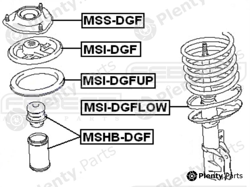  FEBEST part MSSDGF Mounting, shock absorbers