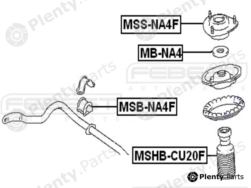  FEBEST part MSSNA4F Mounting, shock absorbers