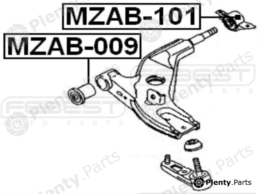  FEBEST part MZAB-101 (MZAB101) Control Arm-/Trailing Arm Bush