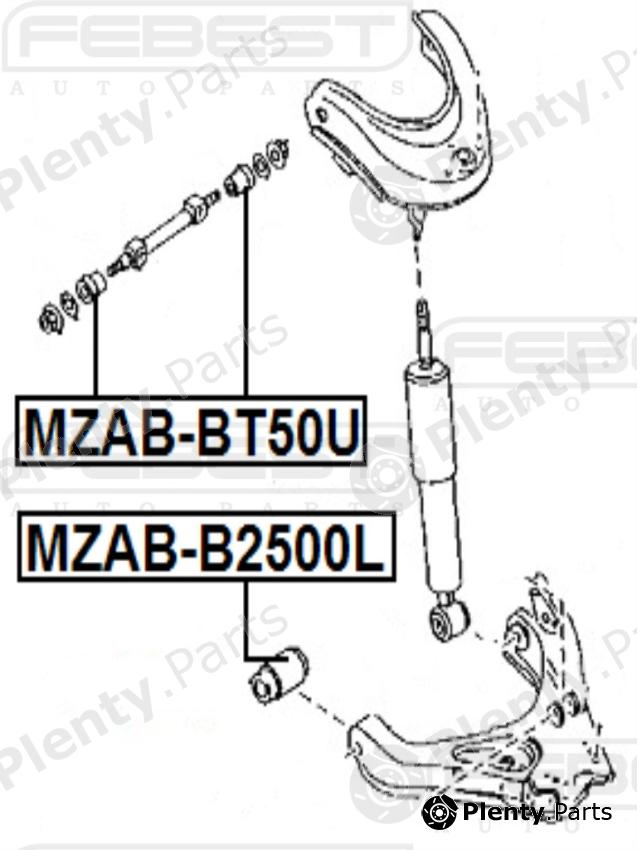  FEBEST part MZAB-BT50U (MZABBT50U) Control Arm-/Trailing Arm Bush