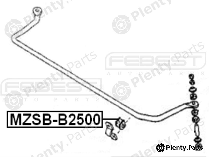  FEBEST part MZSB-B2500 (MZSBB2500) Stabiliser Mounting