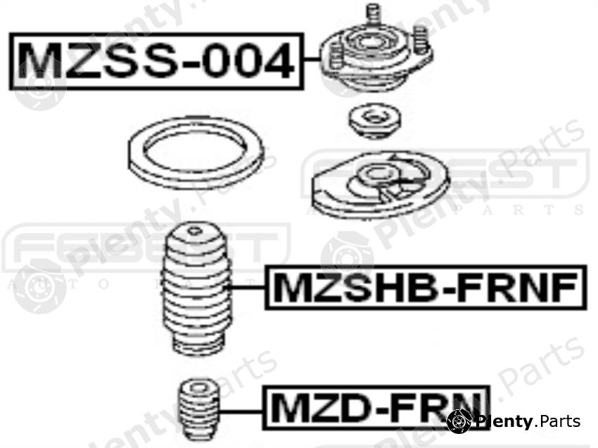 FEBEST part MZSS004 Mounting, shock absorbers