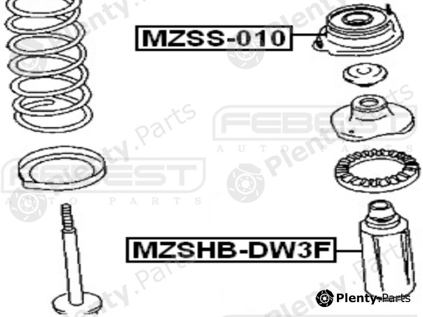  FEBEST part MZSS010 Mounting, shock absorbers