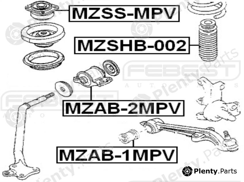  FEBEST part MZSSMPV Mounting, shock absorbers