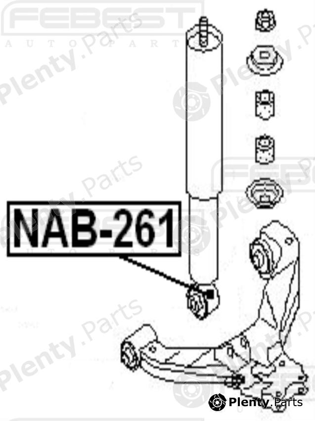  FEBEST part NAB261 Bush, shock absorber