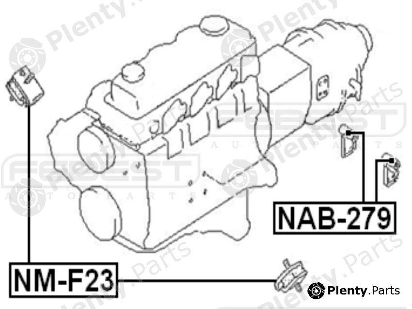  FEBEST part NAB-279 (NAB279) Engine Mounting