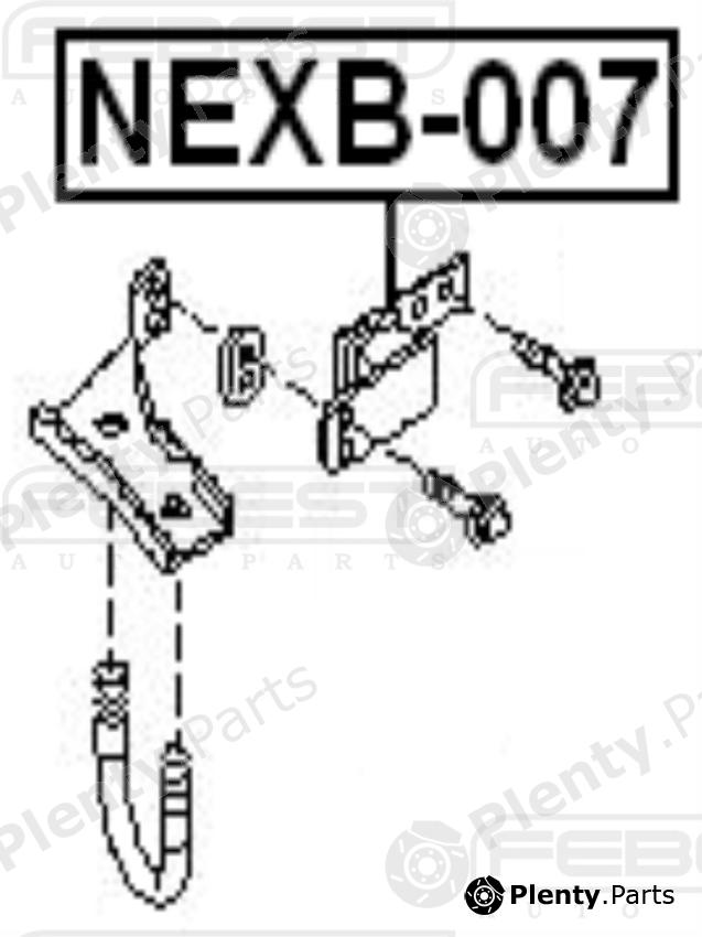  FEBEST part NEXB-007 (NEXB007) Mounting Kit, exhaust system