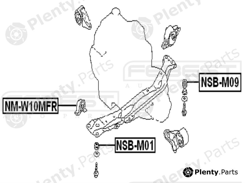  FEBEST part NMW10MFR Engine Mounting