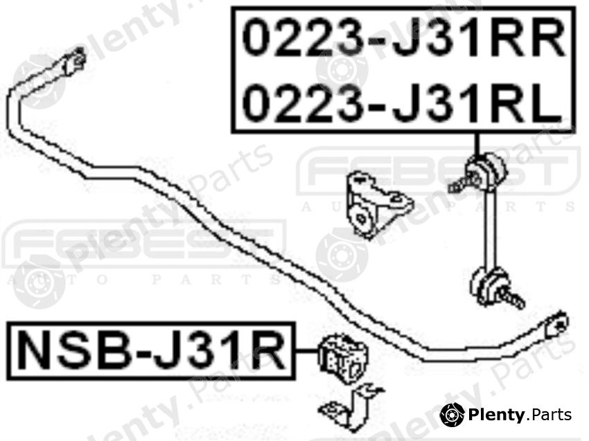  FEBEST part NSBJ31R Stabiliser Mounting