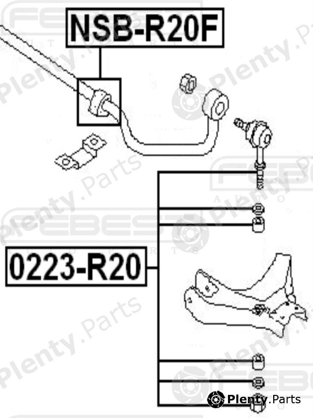 FEBEST part NSBR20F Stabiliser Mounting