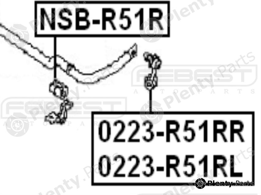  FEBEST part NSBR51R Stabiliser Mounting