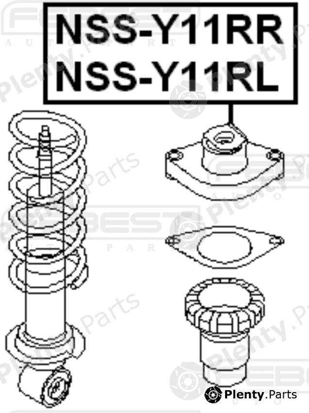  FEBEST part NSSY11RL Mounting, shock absorbers