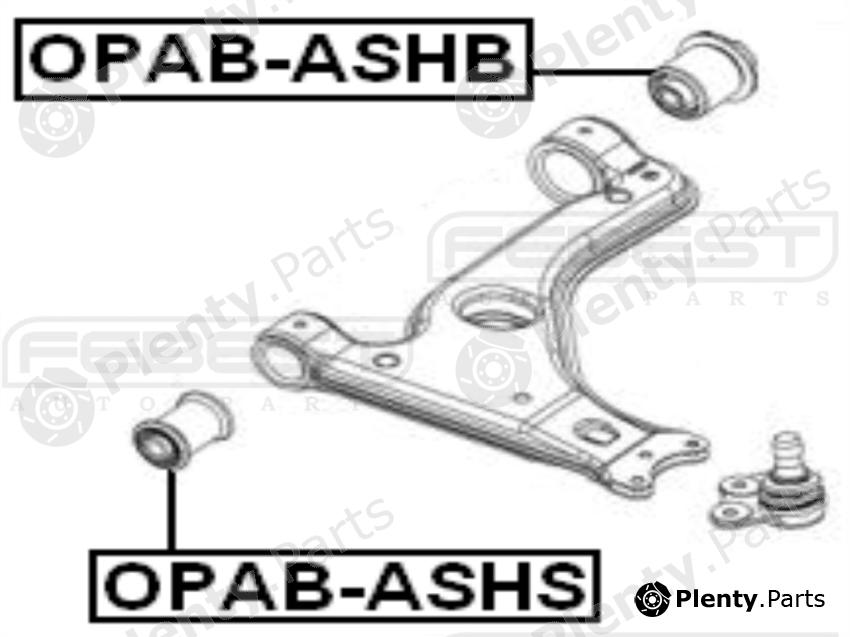  FEBEST part OPAB-ASHB (OPABASHB) Control Arm-/Trailing Arm Bush
