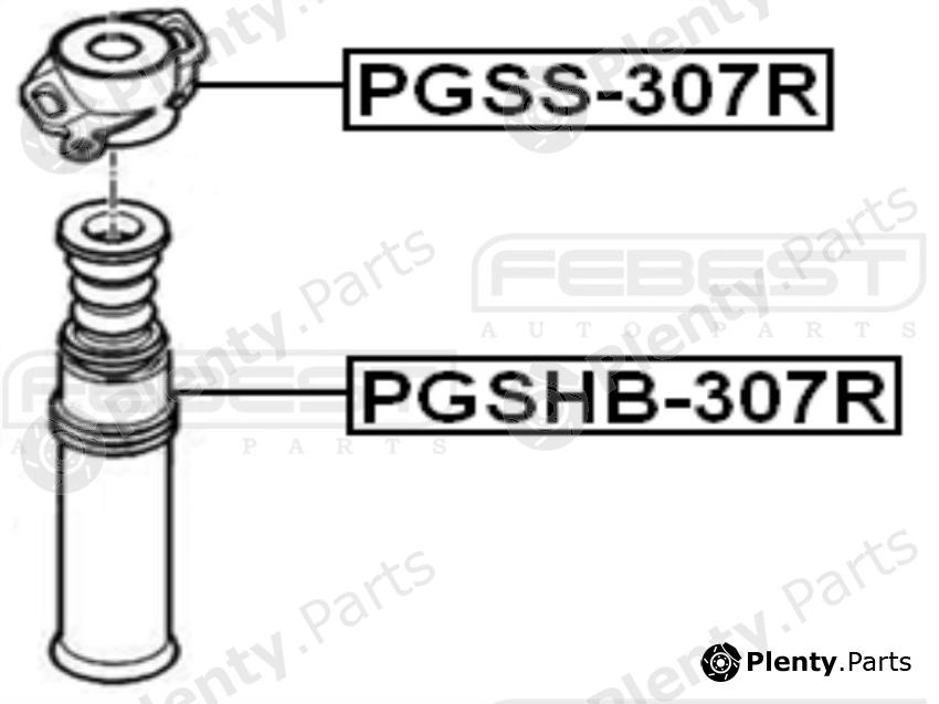  FEBEST part PGSS-307R (PGSS307R) Mounting, shock absorbers