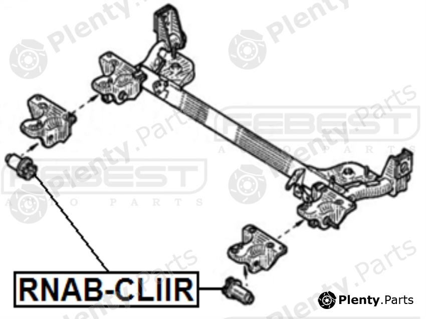  FEBEST part RNAB-CLIIR (RNABCLIIR) Mounting, axle beam