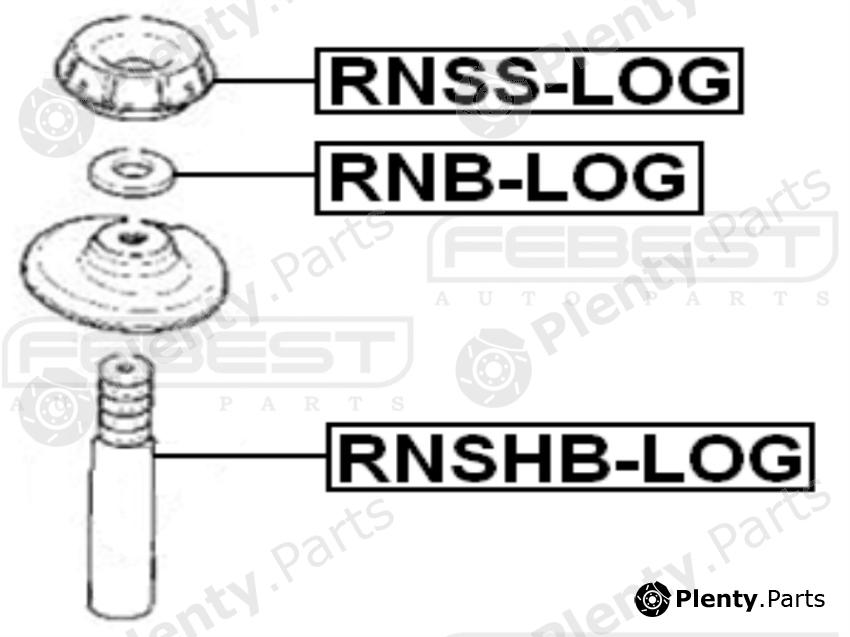  FEBEST part RNB-LOG (RNBLOG) Anti-Friction Bearing, suspension strut support mounting