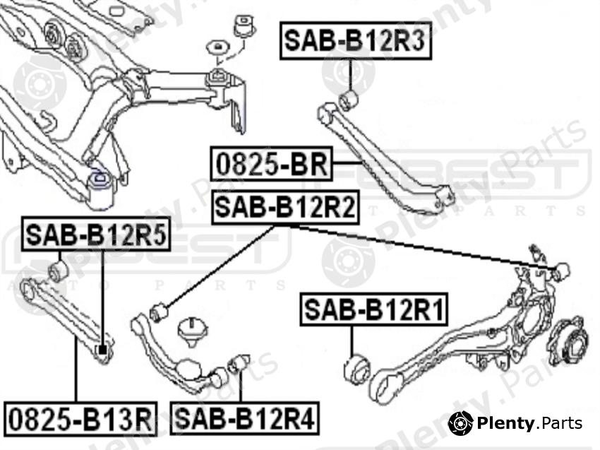  FEBEST part SABB12R2 Bush, control arm mounting
