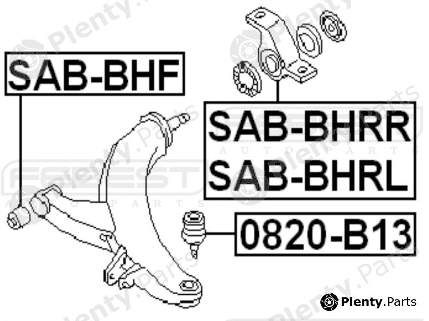  FEBEST part SABBHF Control Arm-/Trailing Arm Bush
