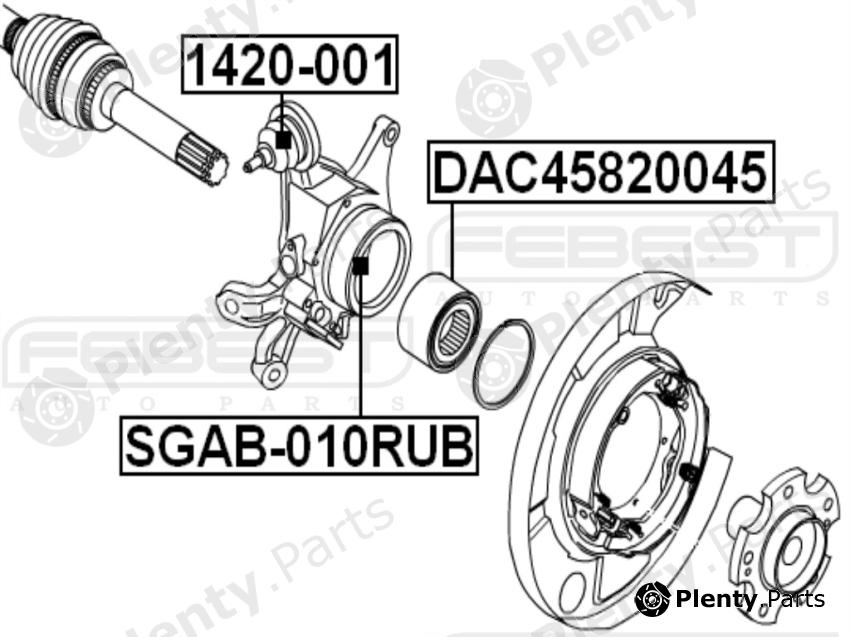  FEBEST part SGAB-010RUB (SGAB010RUB) Bush, control arm mounting