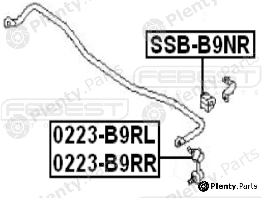  FEBEST part SSB-B9NR (SSBB9NR) Stabiliser Mounting