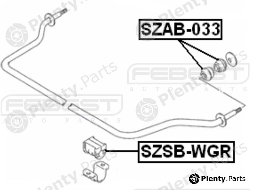  FEBEST part SZAB033 Control Arm-/Trailing Arm Bush