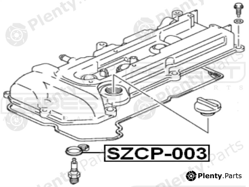  FEBEST part SZCP003 Sealing Ring, spark plug shaft