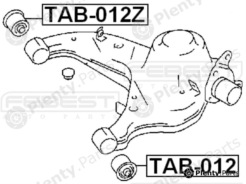  FEBEST part TAB012Z Control Arm-/Trailing Arm Bush