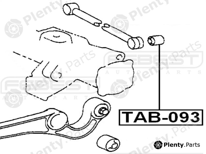  FEBEST part TAB-093 (TAB093) Control Arm-/Trailing Arm Bush