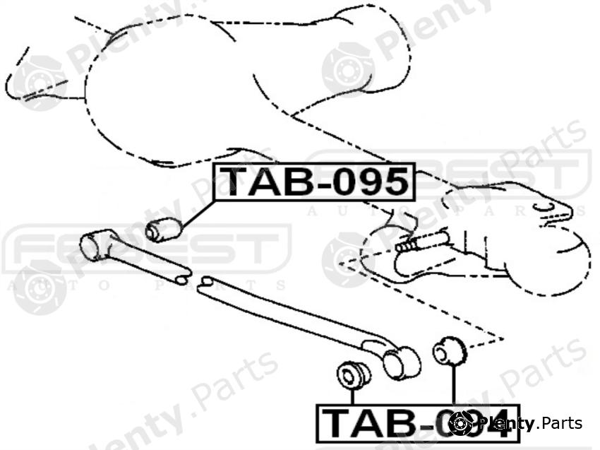  FEBEST part TAB-095 (TAB095) Control Arm-/Trailing Arm Bush