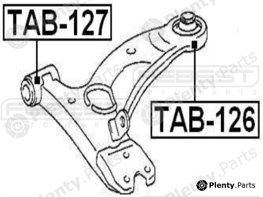  FEBEST part TAB127 Control Arm-/Trailing Arm Bush