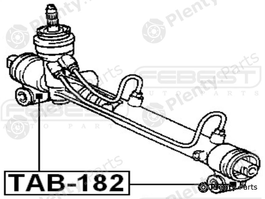  FEBEST part TAB182 Mounting, steering gear