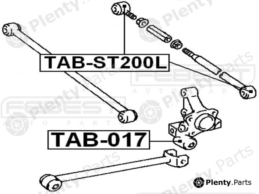  FEBEST part TABST200L Control Arm-/Trailing Arm Bush