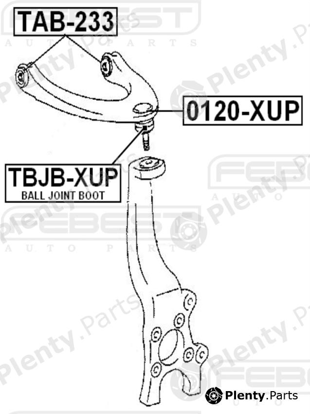  FEBEST part TBJBXUP Repair Kit, ball joint