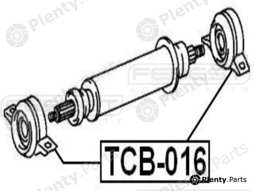  FEBEST part TCB016 Bearing, propshaft centre bearing