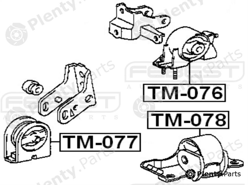  FEBEST part TM077 Engine Mounting