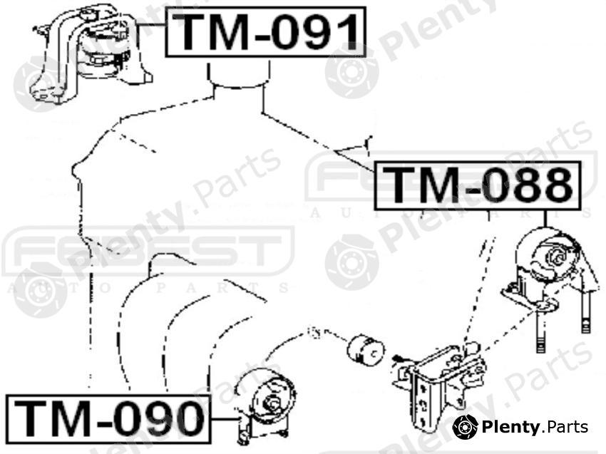  FEBEST part TM091 Engine Mounting