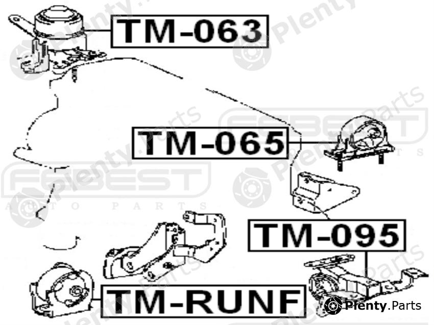  FEBEST part TM095 Engine Mounting