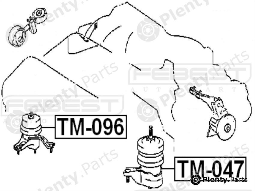  FEBEST part TM096 Engine Mounting