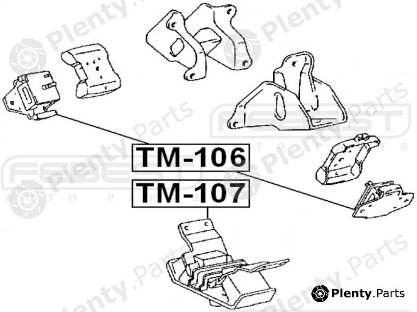  FEBEST part TM107 Engine Mounting