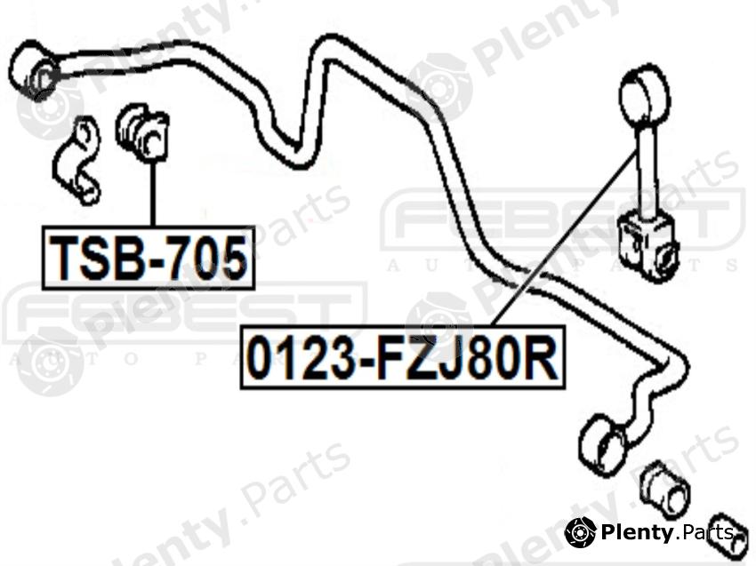  FEBEST part TSB705 Stabiliser Mounting