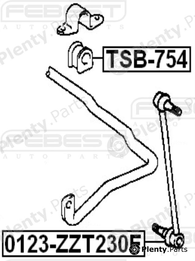  FEBEST part TSB754 Stabiliser Mounting