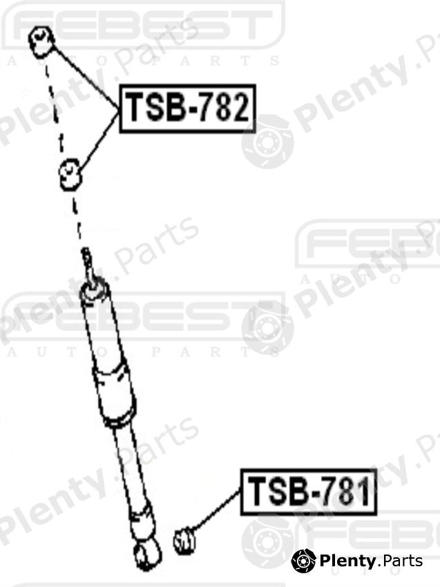  FEBEST part TSB782 Spacer Bush, shock absorber