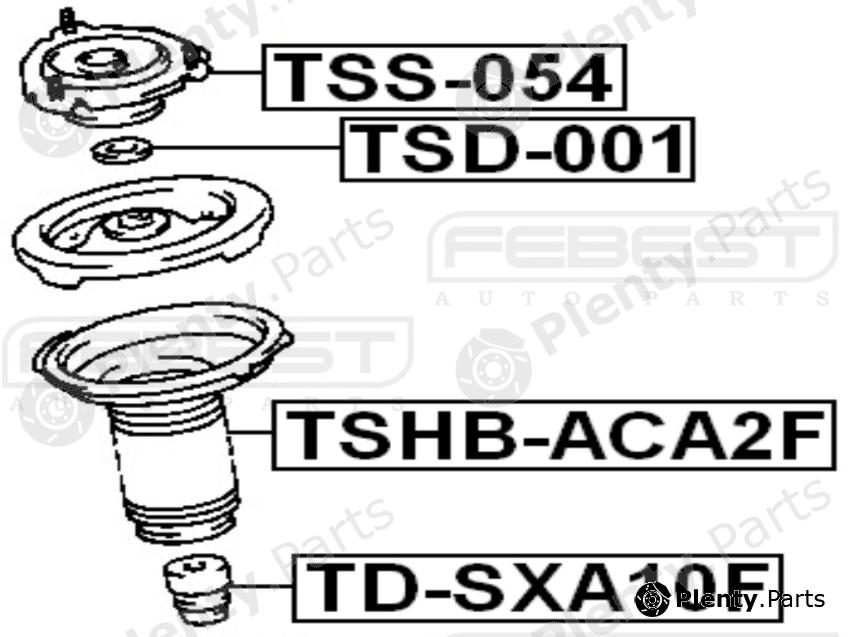  FEBEST part TSHB-ACA2F (TSHBACA2F) Protective Cap/Bellow, shock absorber