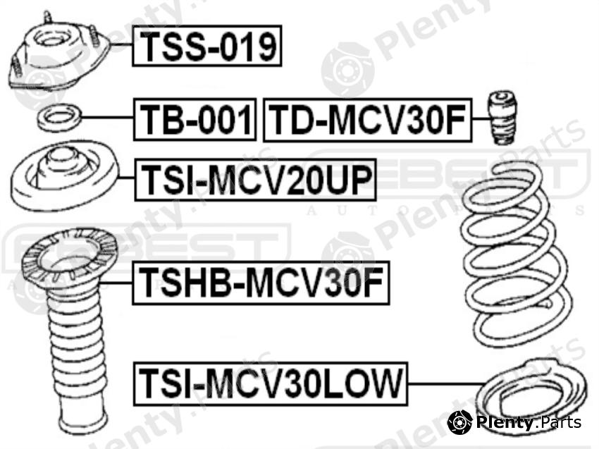  FEBEST part TSS-019 (TSS019) Mounting, shock absorbers