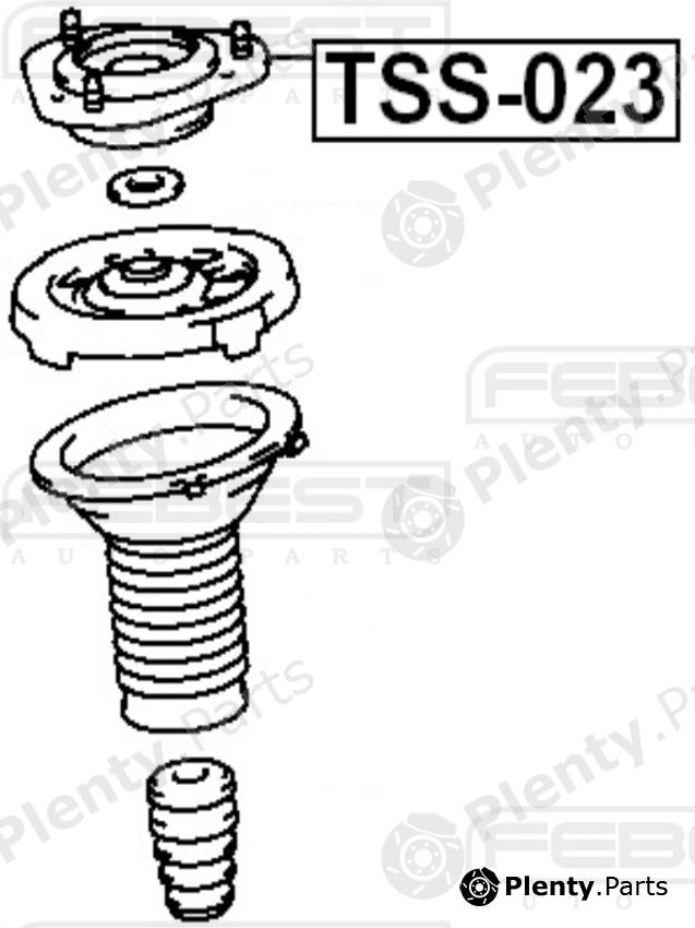  FEBEST part TSS023 Mounting, shock absorbers